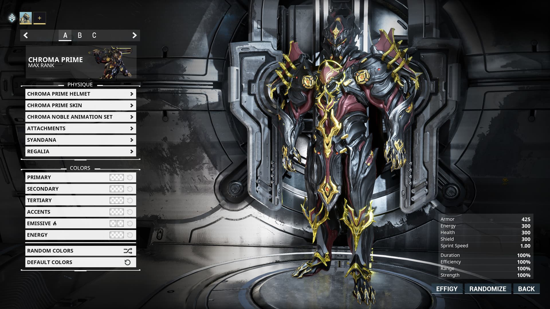 Warframe: Prime Vault – Chroma Prime Accessories