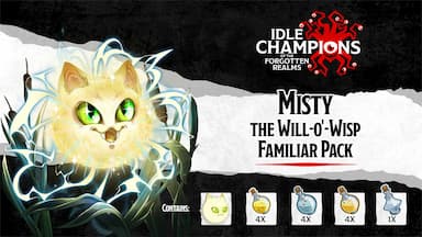 Idle Champions - Misty the Will-o'-Wisp Familiar Pack