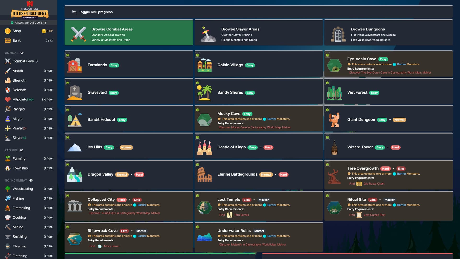 Melvor Idle: Atlas of Discovery